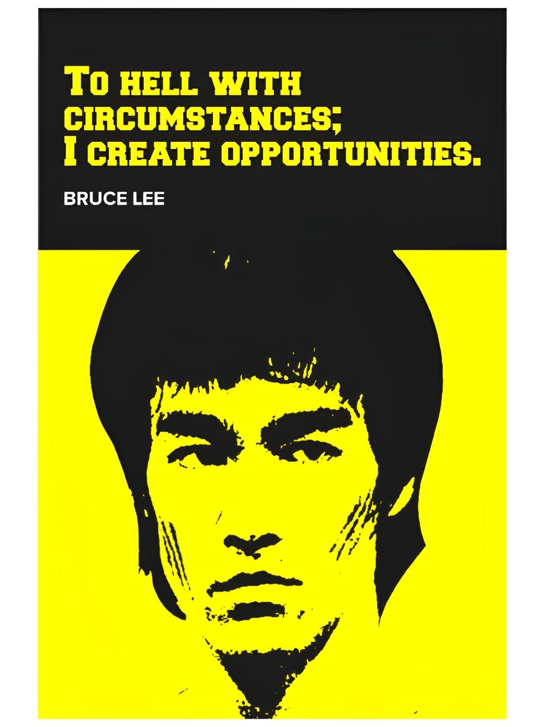 

Inephos Black & Yellow Quoted Paper Artwork Posters