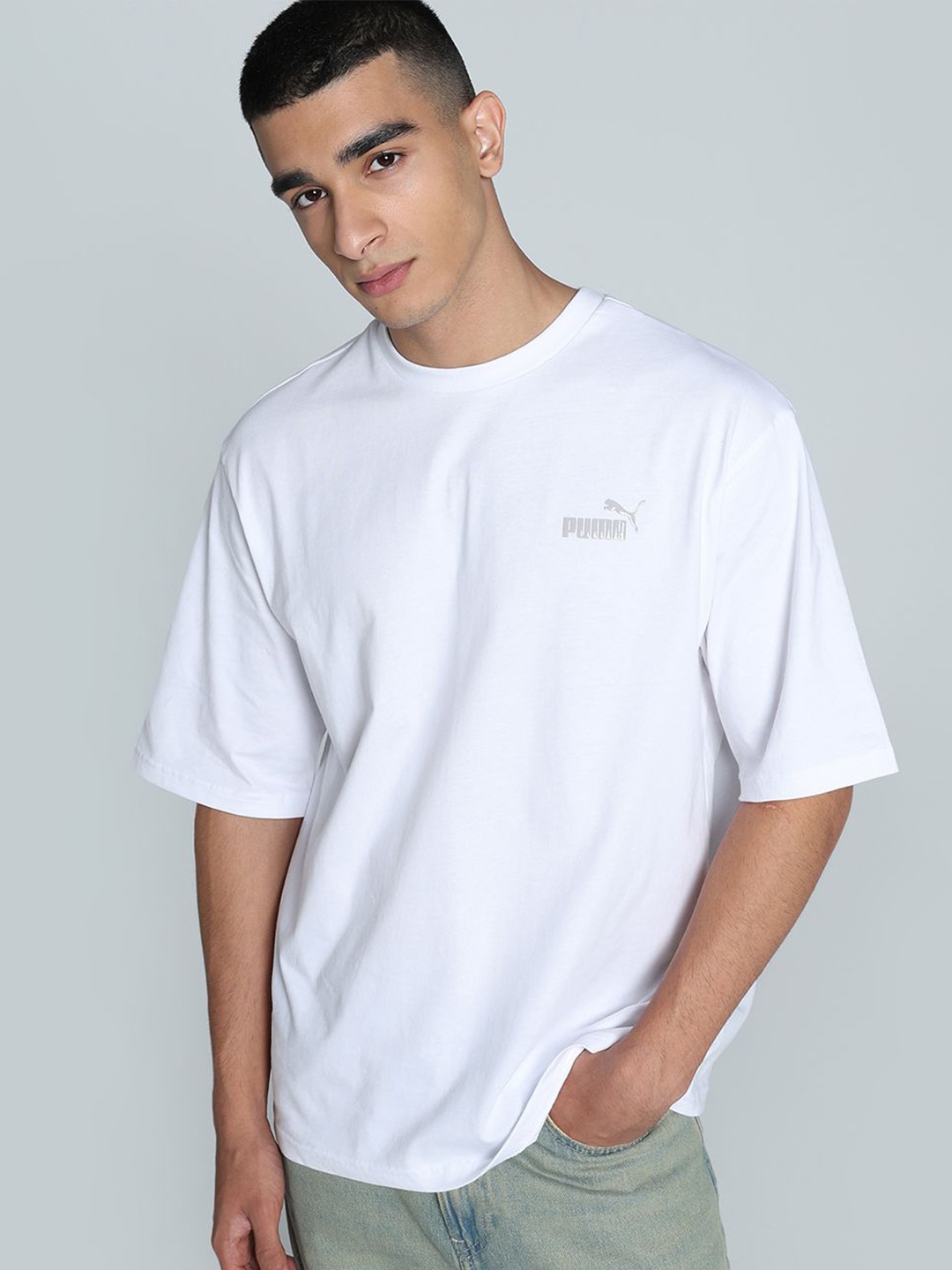 

Puma Elevated No.1 Logo Oversized Fit Boxy Tee, White