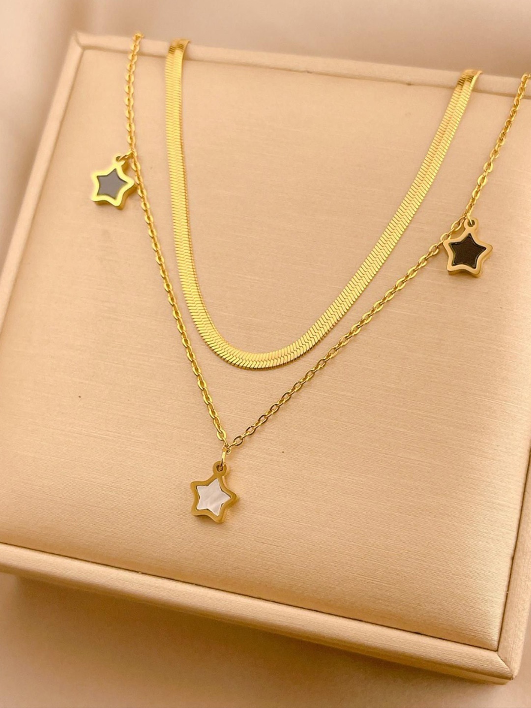 

MYKI Gold-Plated Layered Prepossessing Stainless Steel Minimal Chain