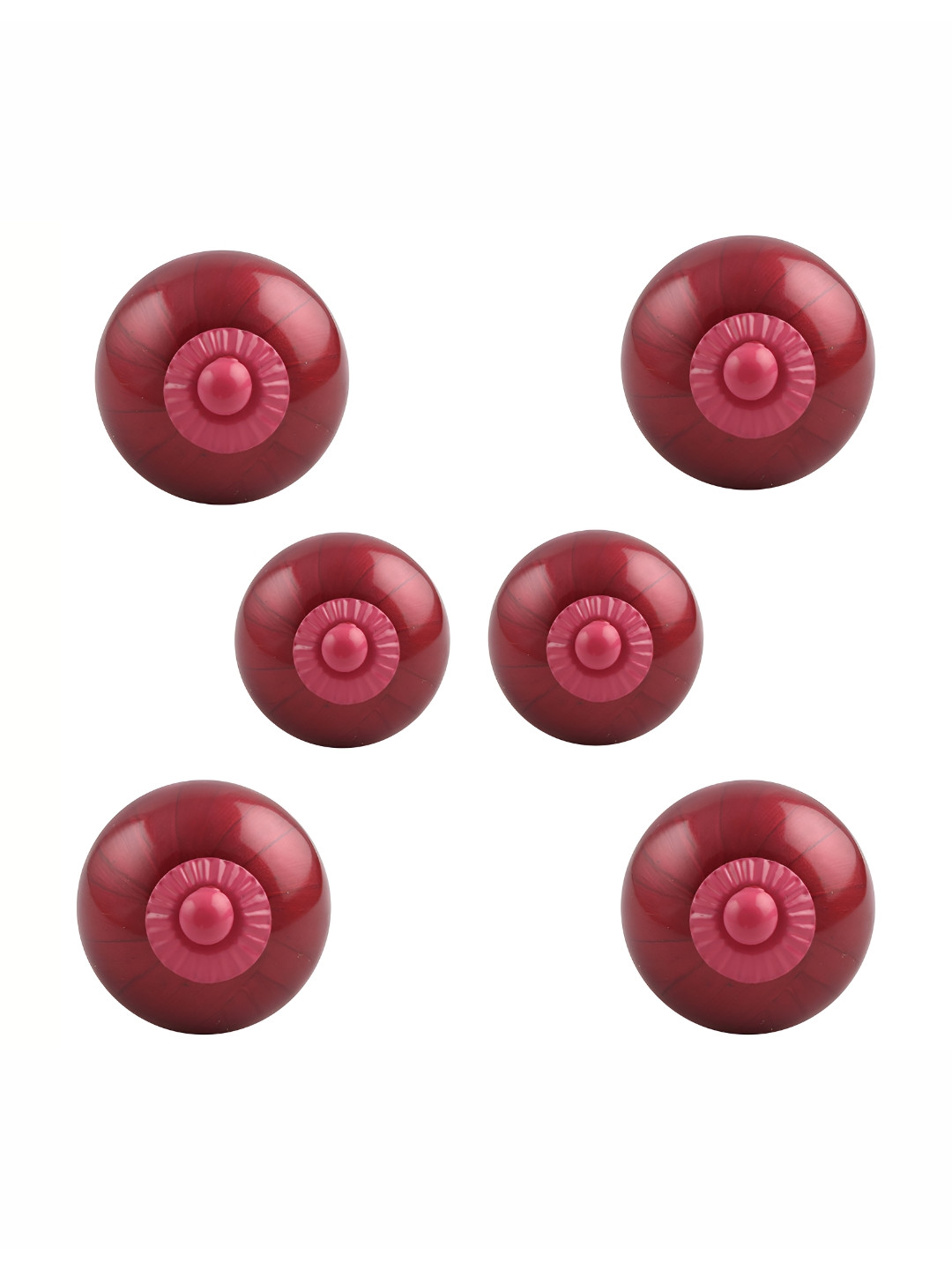 

Indianshelf 6-Pcs Red Ceramic Round Knobs