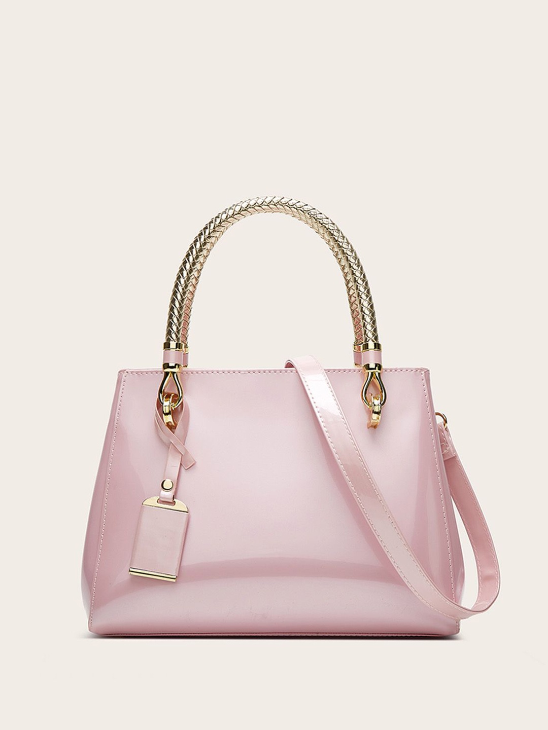 

RAVE PU Structured Handheld Bag with Tasselled, Pink