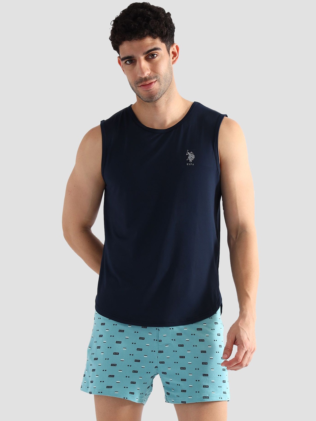 

U.S. Polo Assn. Round Neck Innerwear Vests OEV07-195-PL, Navy blue