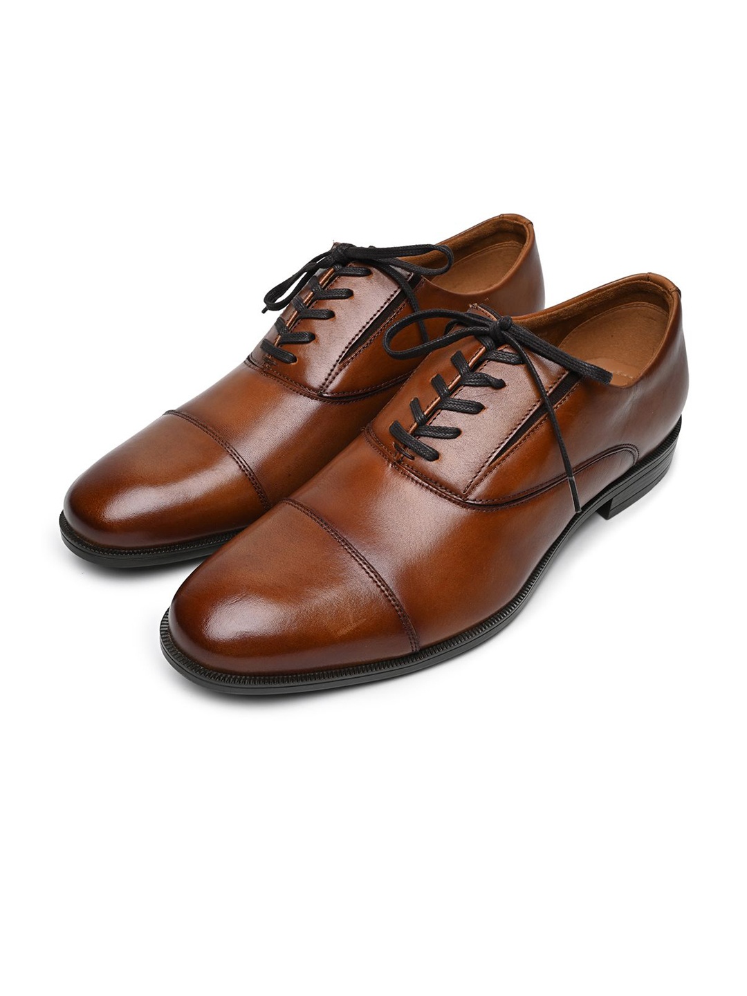 

ALDO Men Leather Formal Lace-Up Oxfords Shoes, Brown