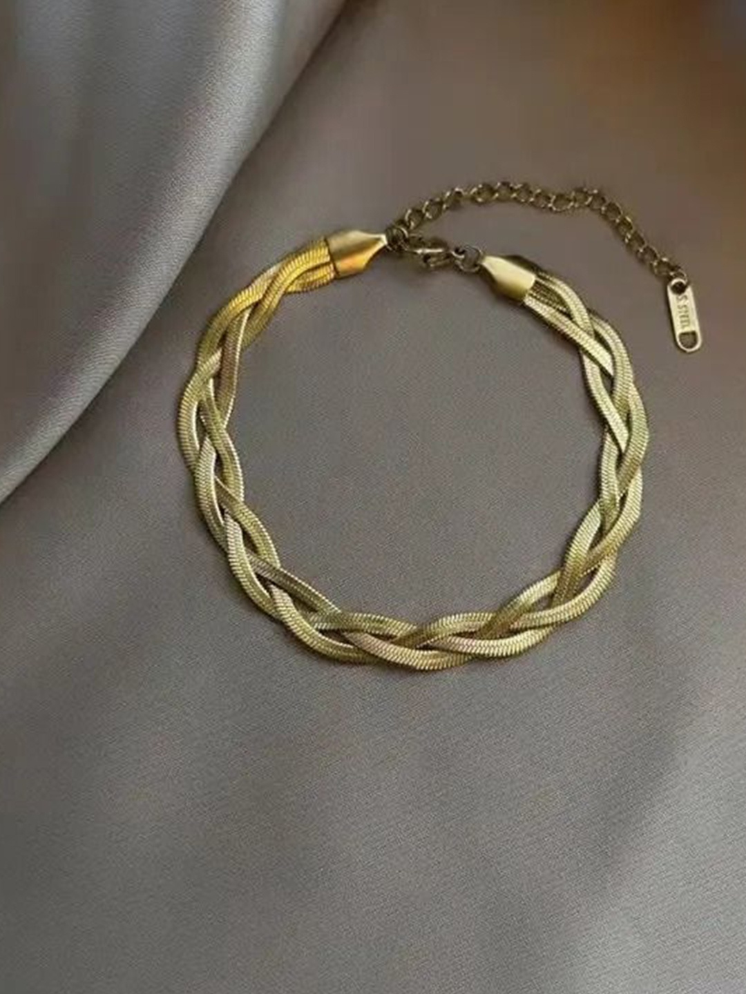 

DIVASTRI Gold-Plated Stainless Steel Link Bracelet