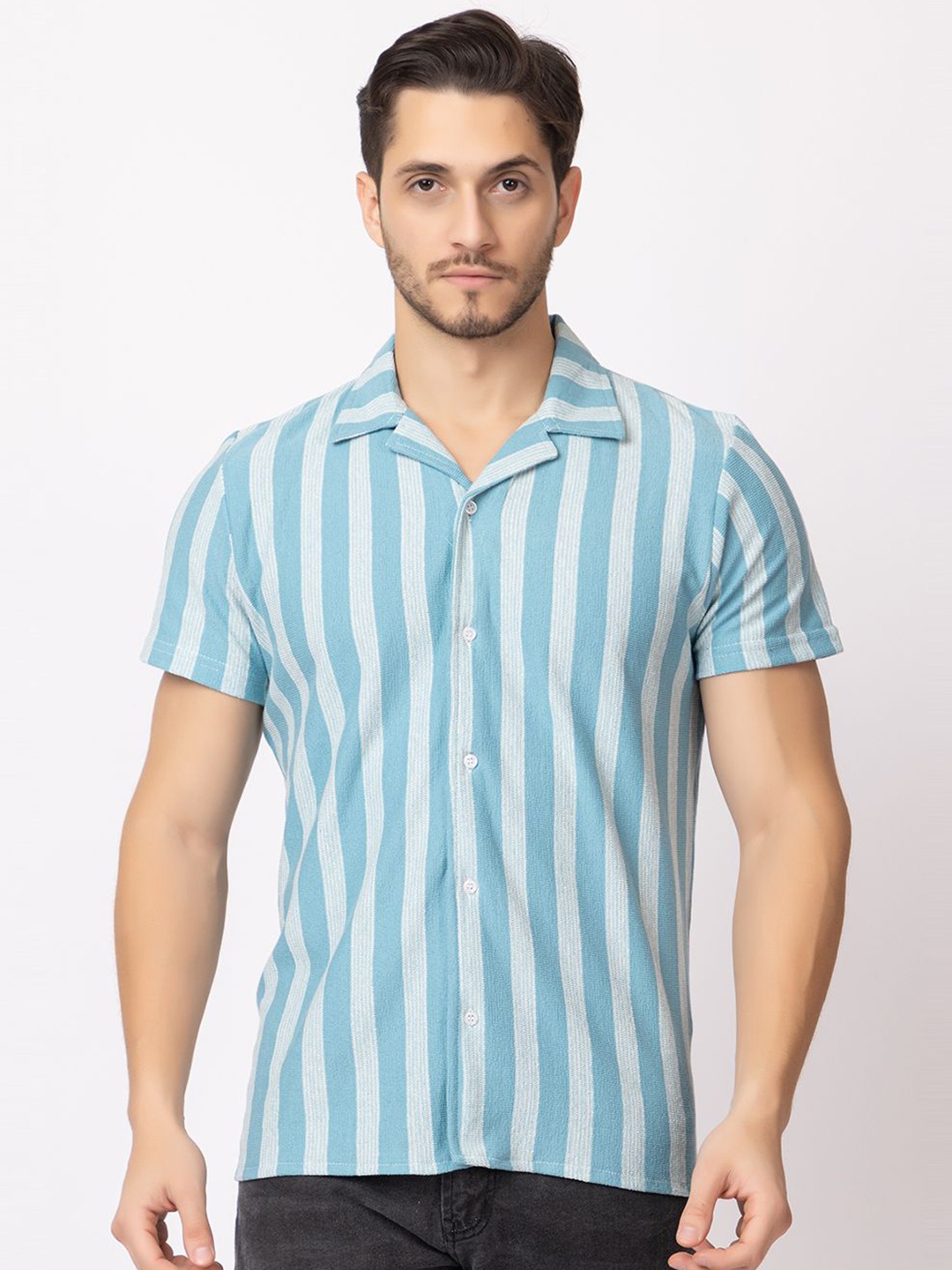 

ARIIX Men Opaque Colourblocked Casual Shirt, Blue