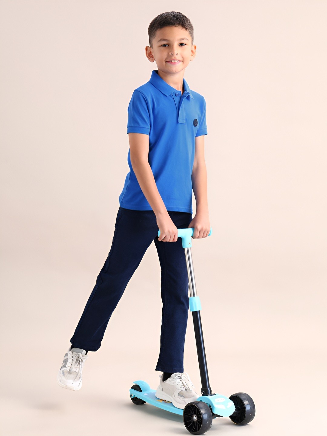 

U.S. Polo Assn. Kids Boys Brand Logo Polo Collar T-shirt, Blue