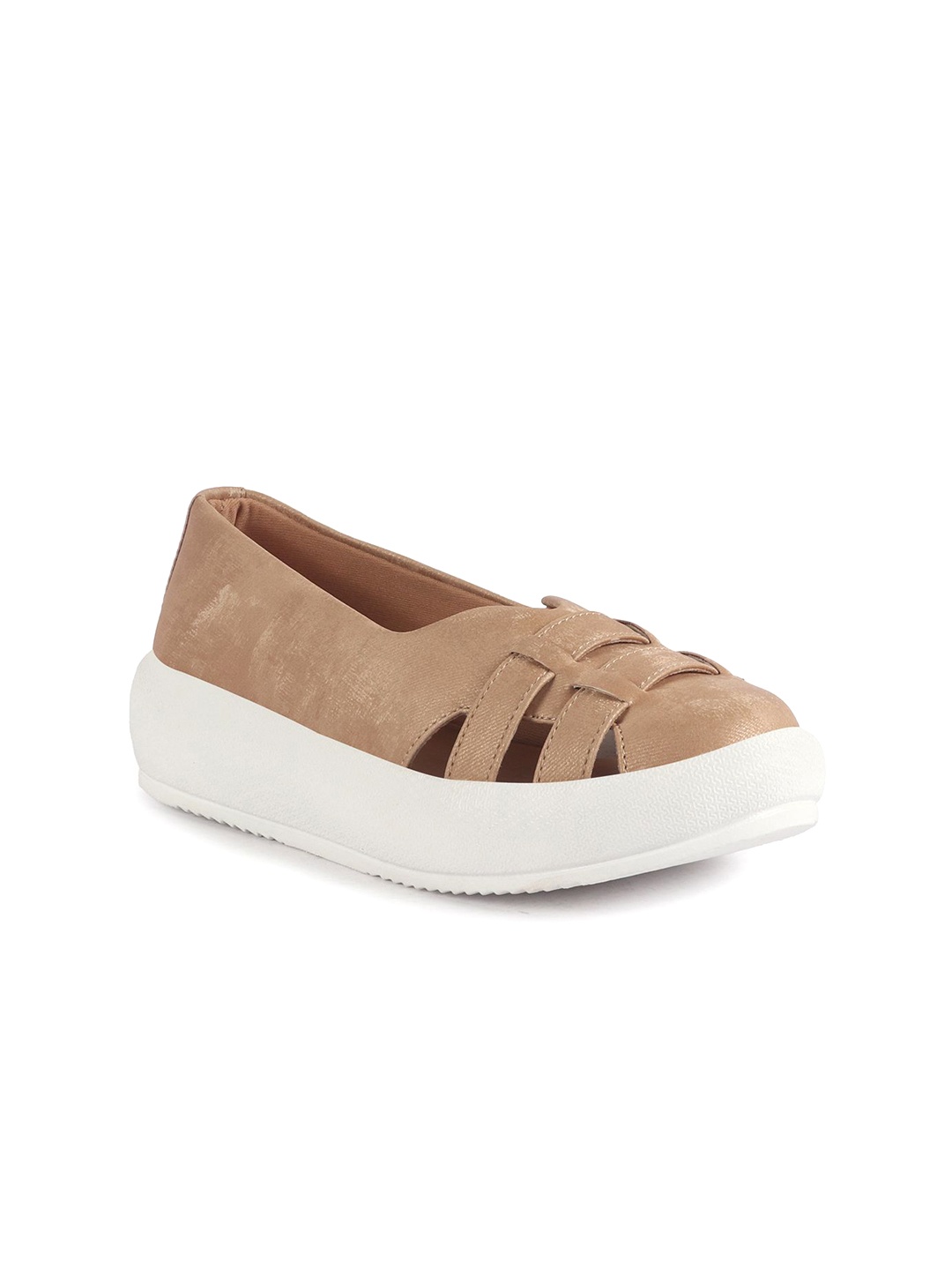 

FAUSTO Women Lightweight Slip-On Sneakers, Beige