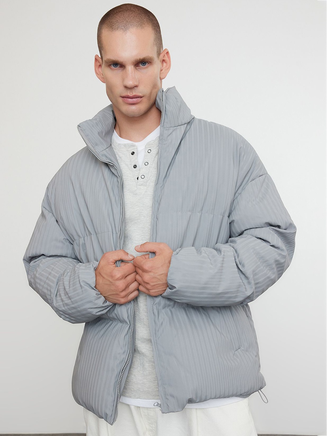 

Trendyol Mock Collar Quilted Jacket, Grey