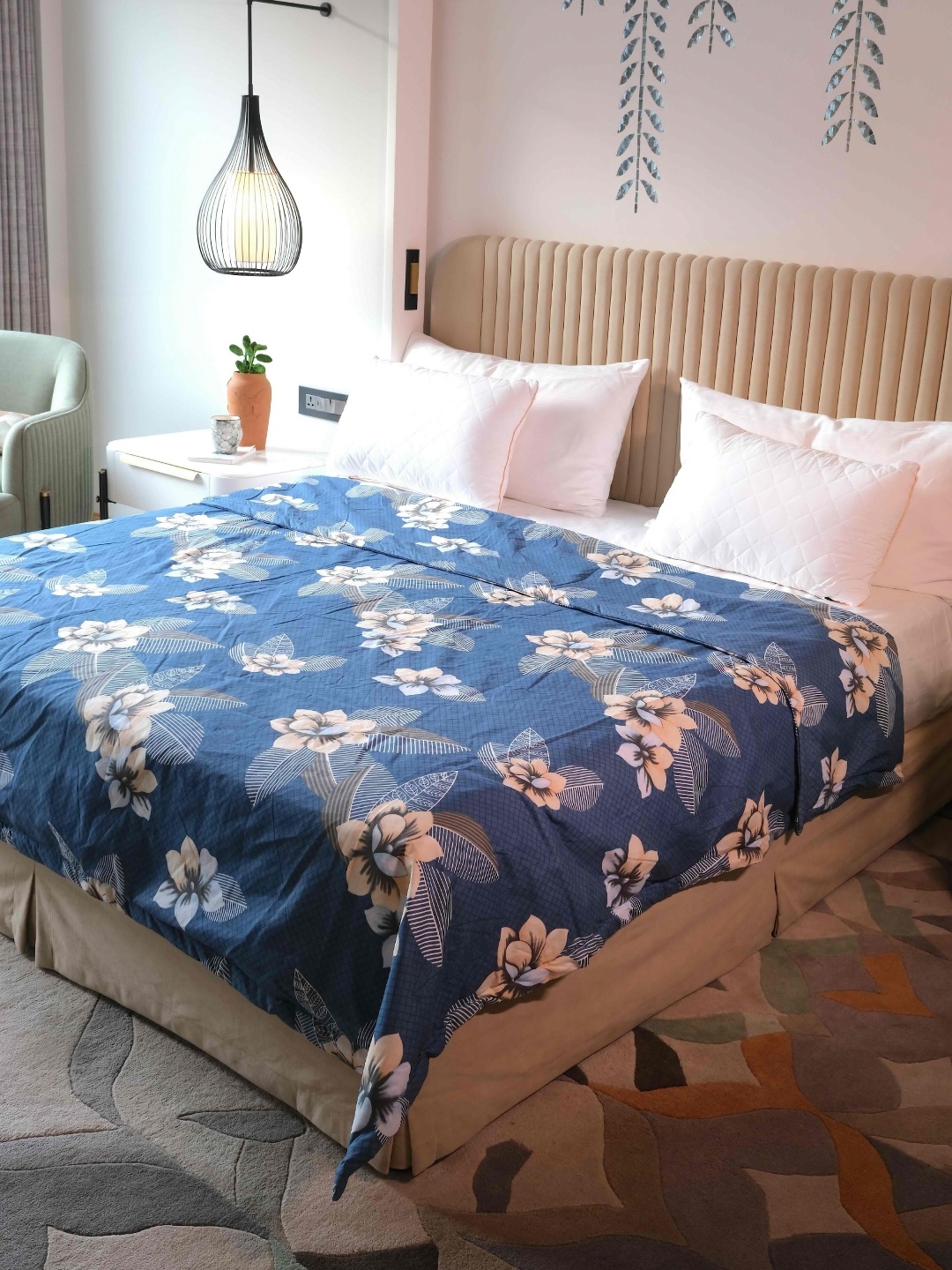 

Pure Decor King Size Comforter Blanket for Double Bed 2.23 m x 2.36 m, Blue