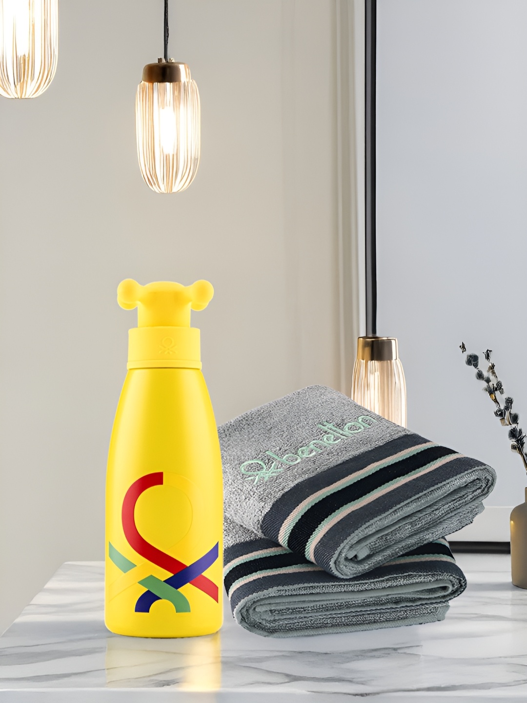 

United Colors of Benetton Yellow & Grey 3 Pieces Hydration Home Gift Sets