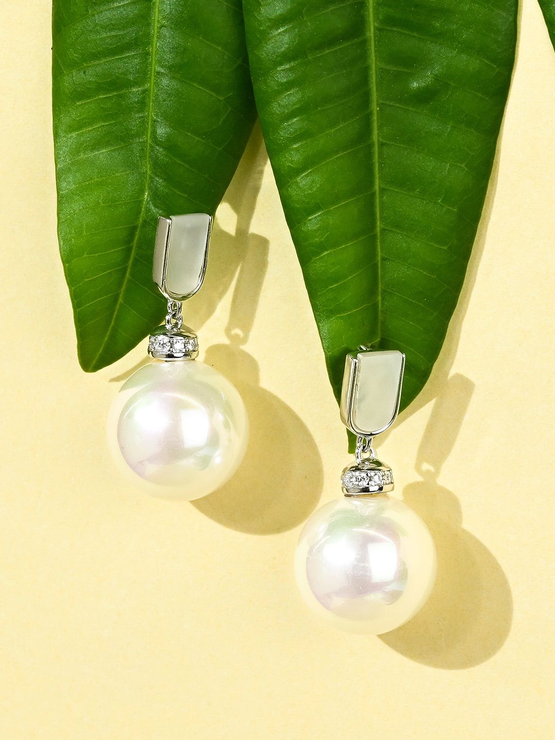 

TOUCH925 Contemporary Drop Earrings, Silver