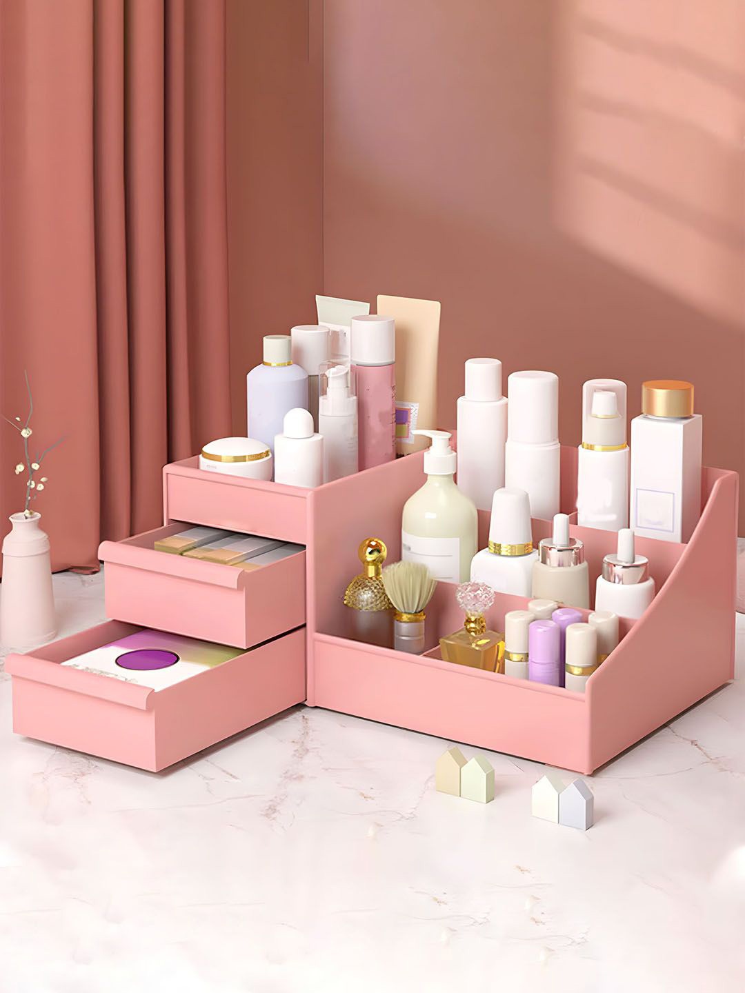 

Kuber Industries Peach-Coloured Multipurpose Desk Organisers