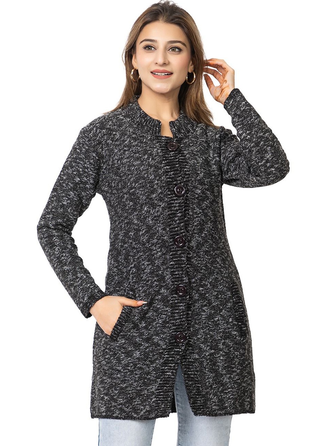 

TWENTY ME Women Embroidered Cardigan, Black