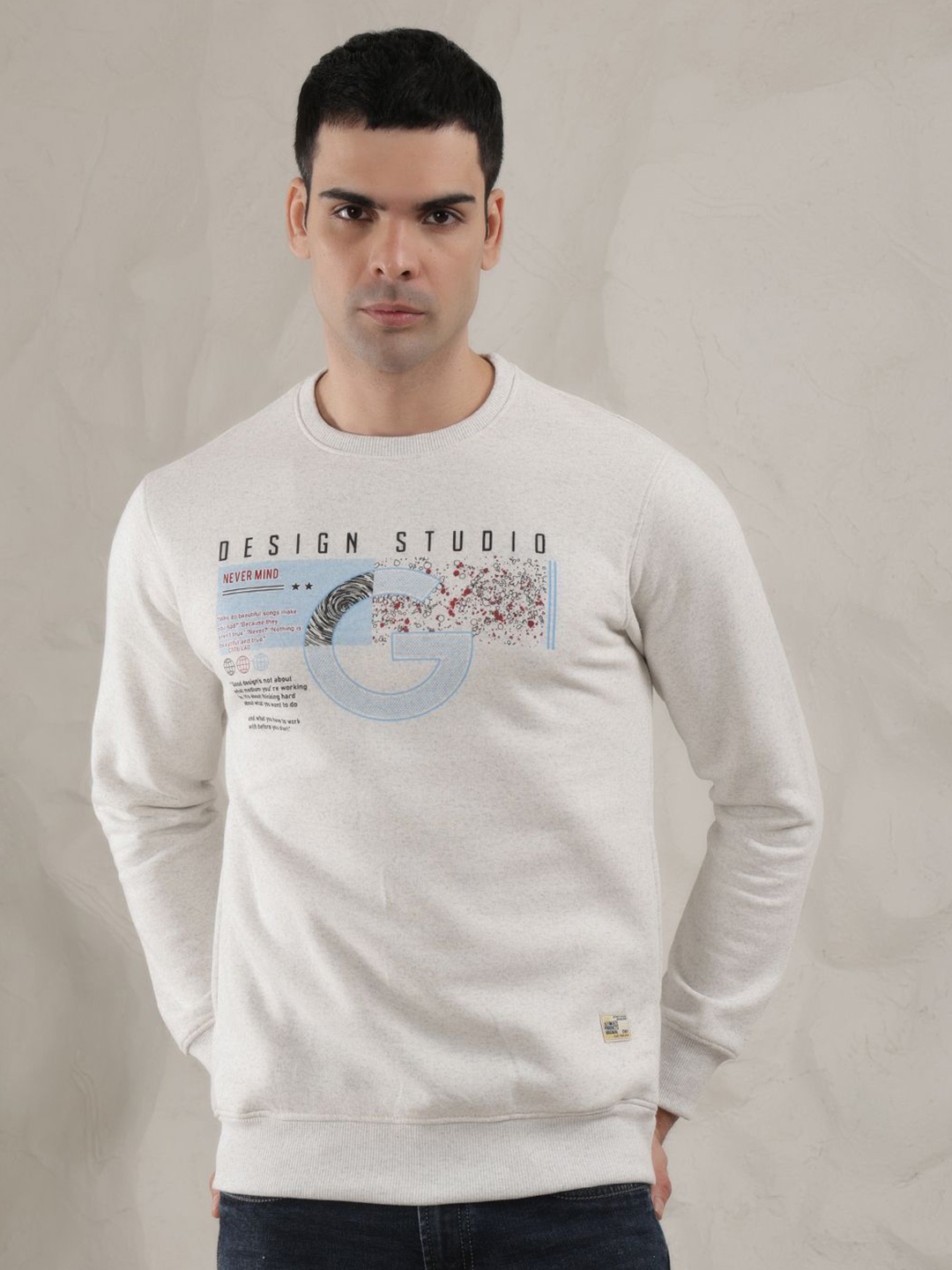 

COBB Men Printed Sweatshirt, Grey