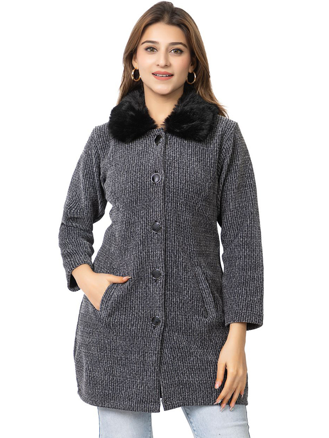 

TWENTY ME Women Embroidered Cardigan, Black