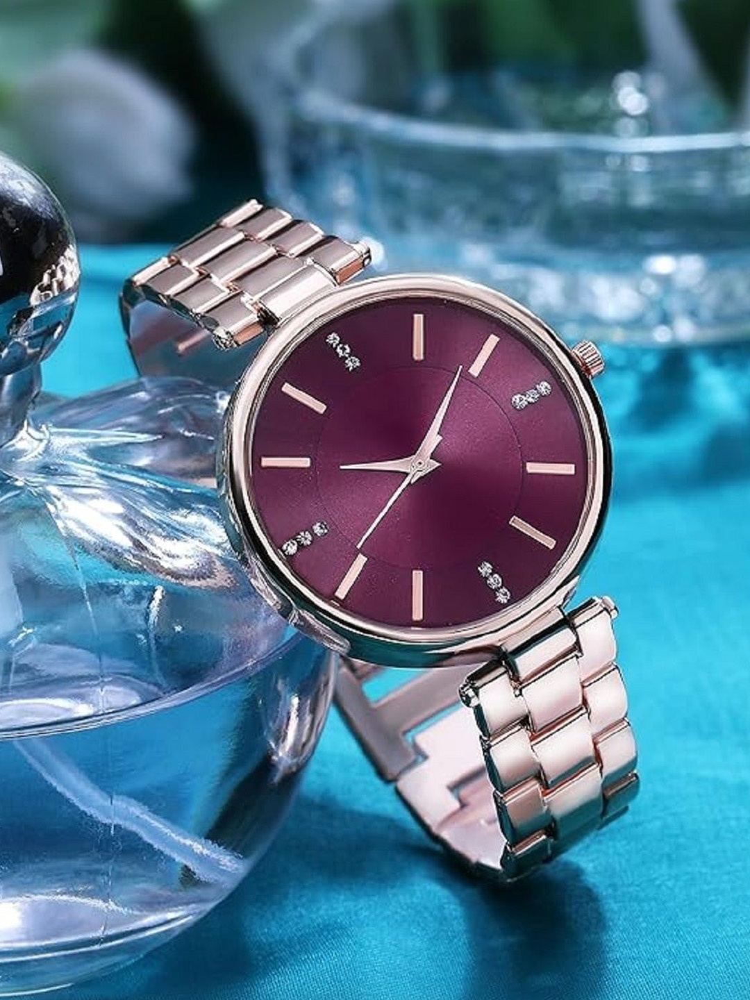

WATCHSTAR Men Dial & Stainless Steel Straps Analogue Watch Red dial laddyG1, Purple