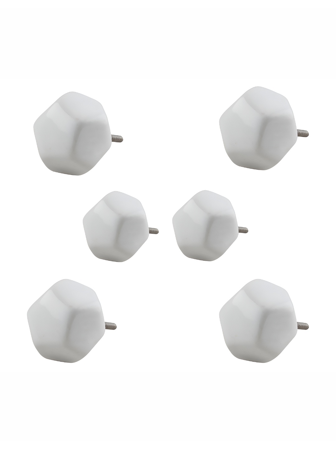 

Indianshelf White 6 Pieces Ceramic Knobs