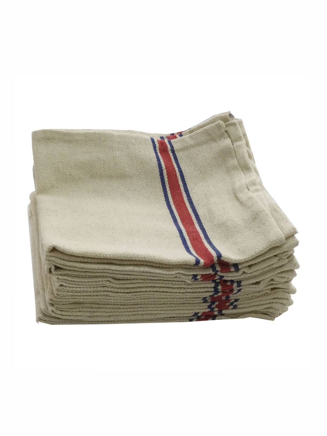 

Lushomes Set Of 10 Beige Striped Pure Cotton Kitchen Towels