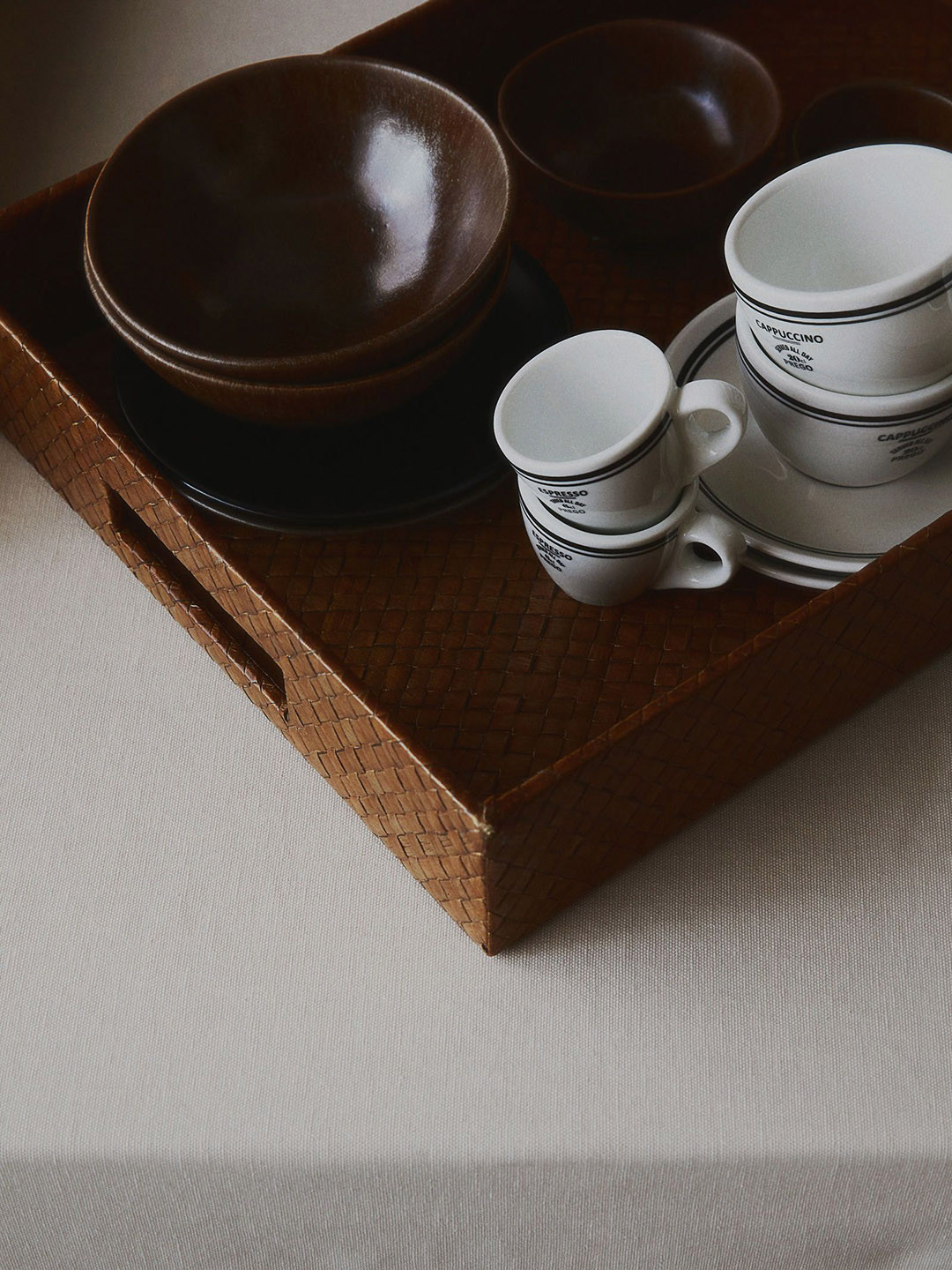 

H&M Brown Braided Tray