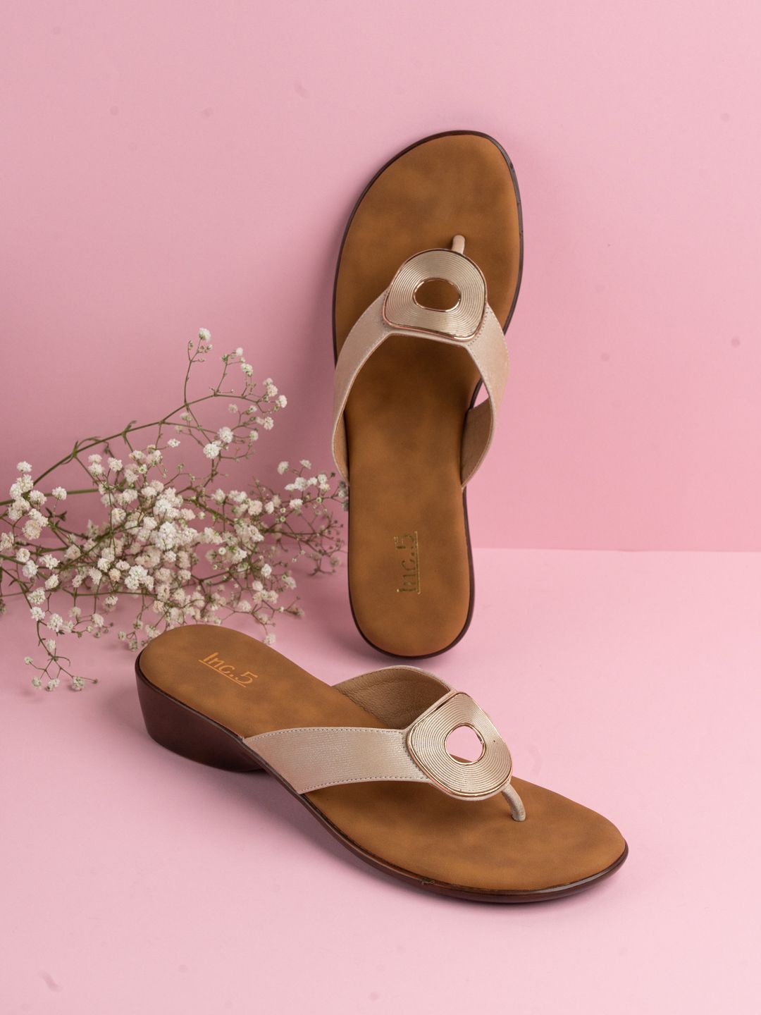 

Inc 5 Women Open Toe Block Heel Sandals, Beige