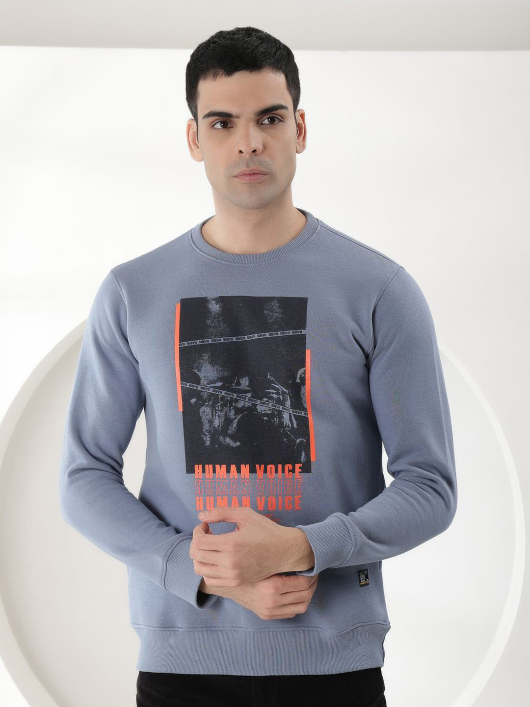 

COBB Men Printed Sweatshirt, Blue