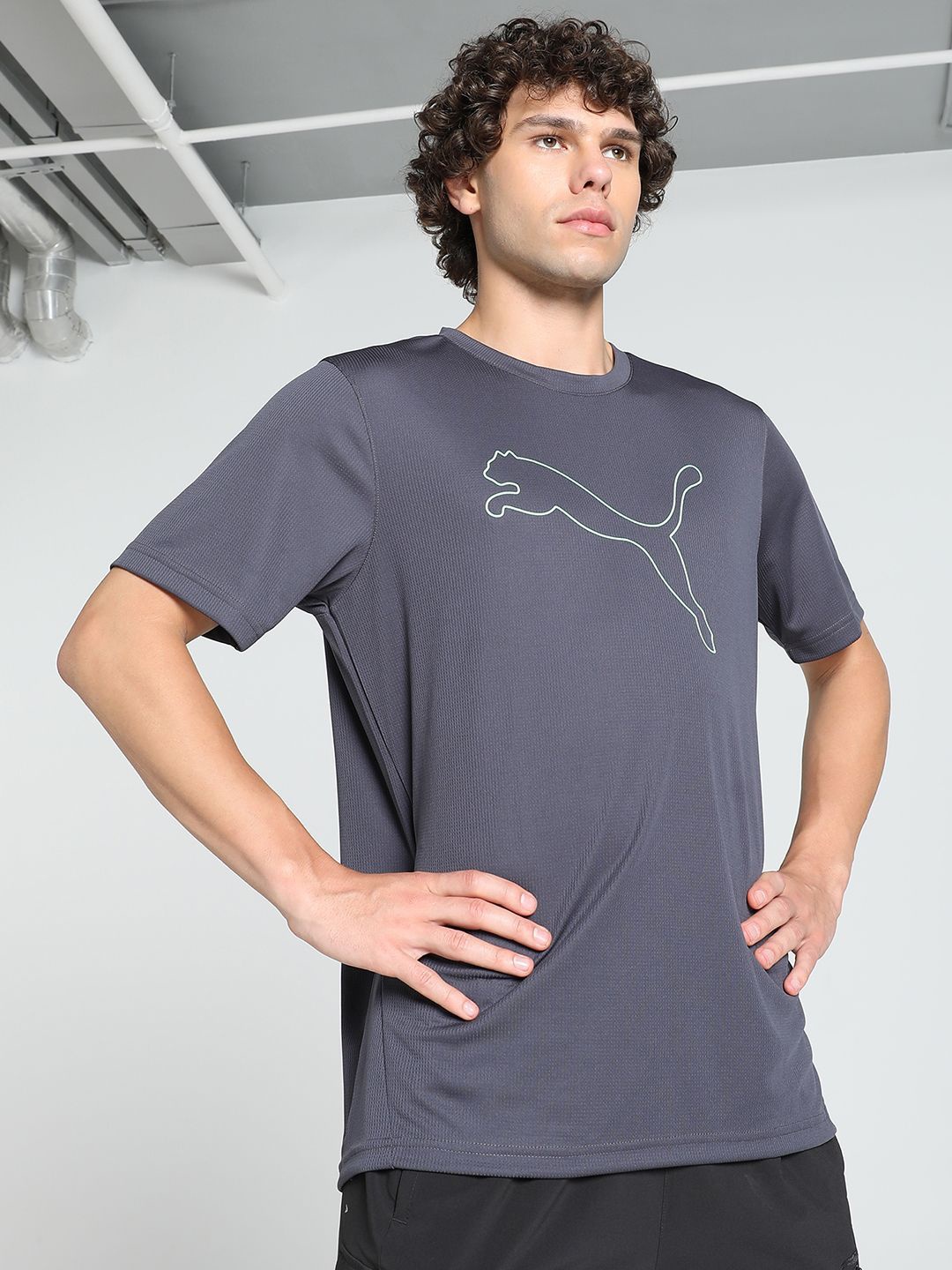 

Puma Cat Logo Training Tee, Grey