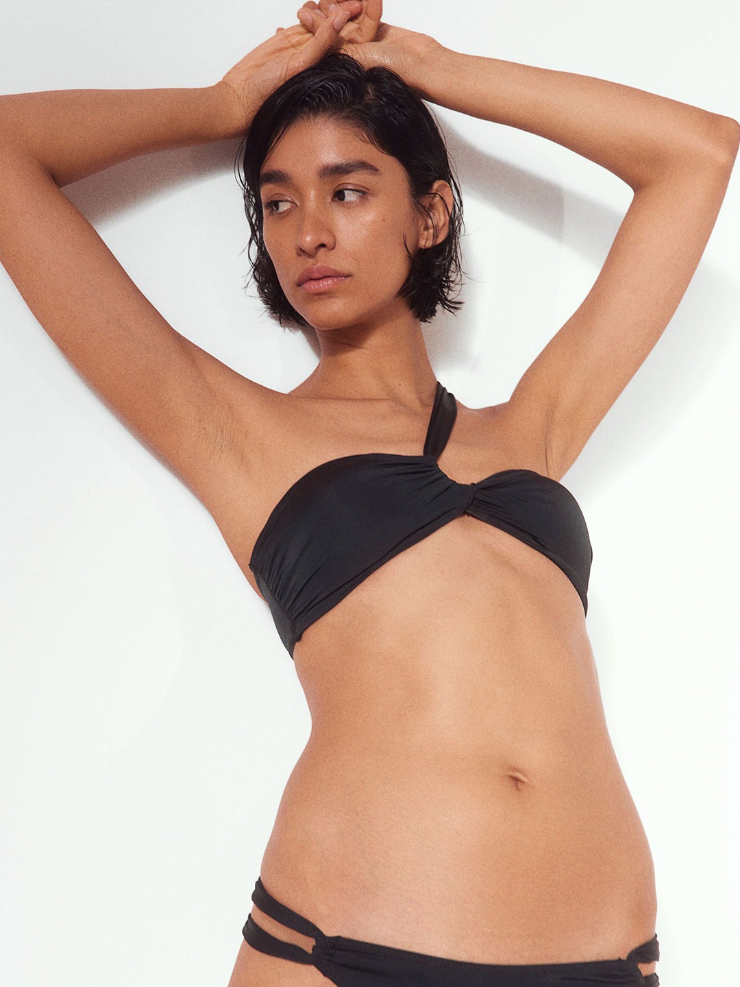 

H&M Padded Bandeau Bikini Top, Black