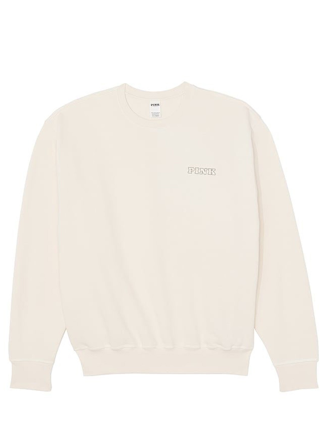 

Victoria's Secret Women Round Neck Cotton Sweatshirt, Off white