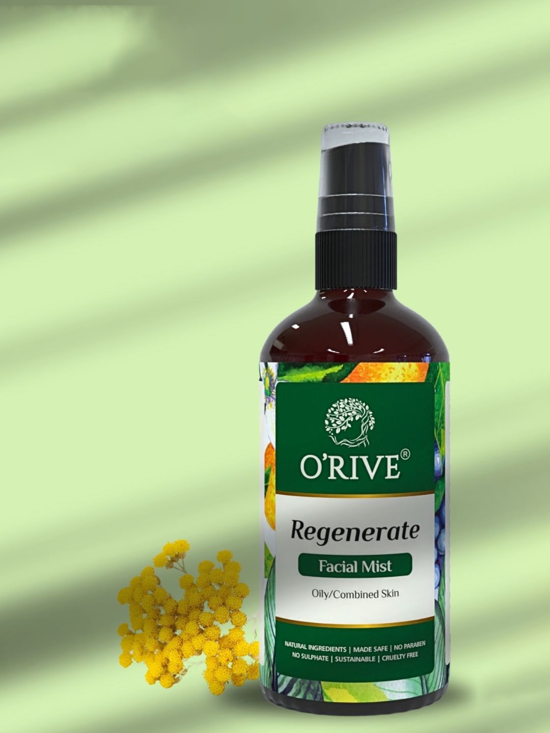 

ORIVE ORGANICS Regenerate Soothing Facial Mist For Oily & Combined Skin - 50 ml, Transparent