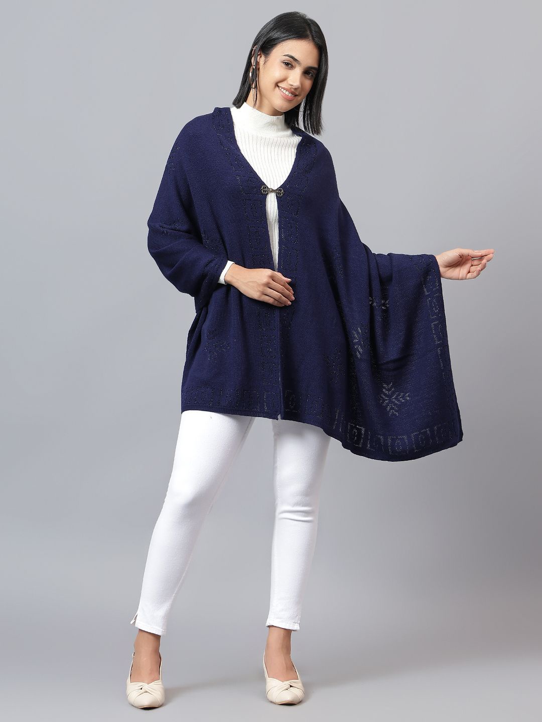 

Cantabil Women Stole, Navy blue