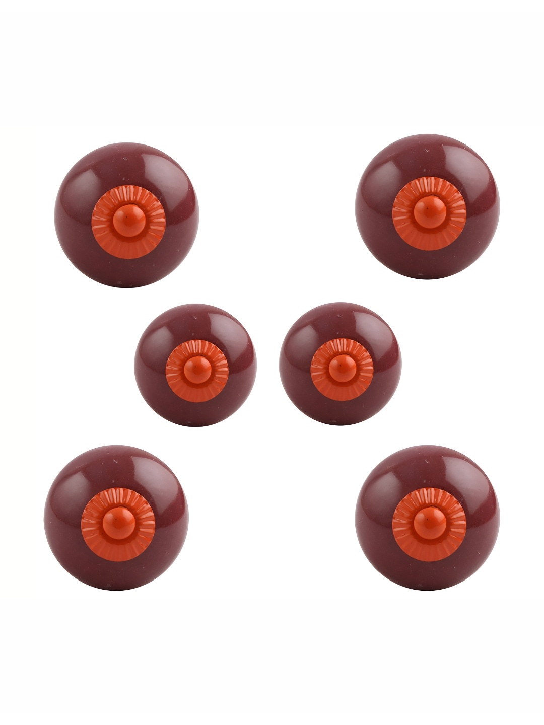 

Indianshelf Red 6 Pieces Round Ceramic Knobs