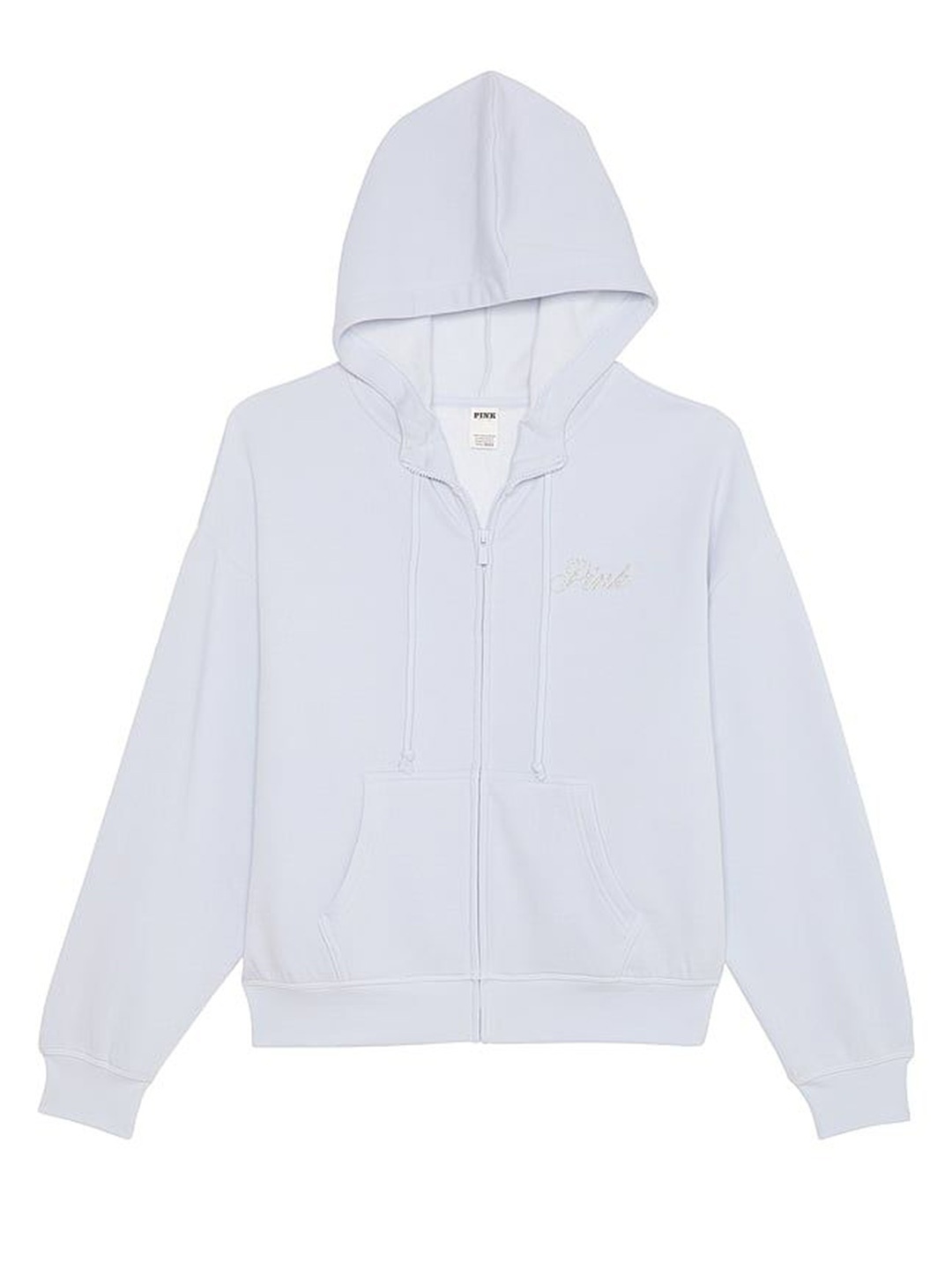 

Victoria's Secret Women Hooded Front-Open Sweatshirt, Blue