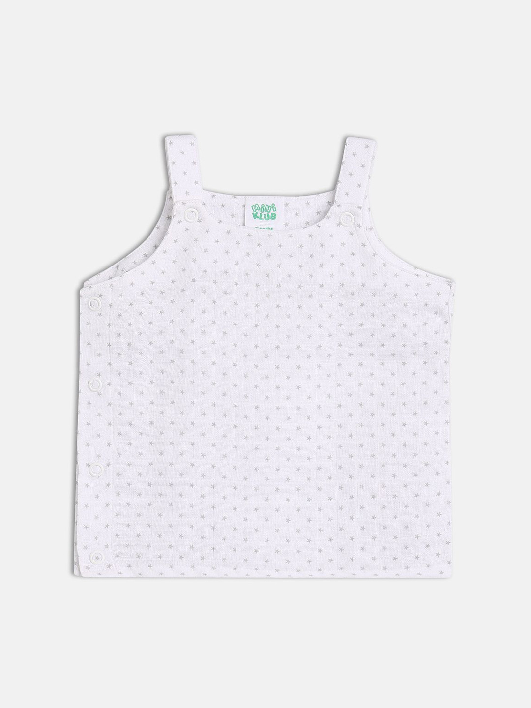 

MINI KLUB Kids Printed Cotton Innerwear Jhabla, White