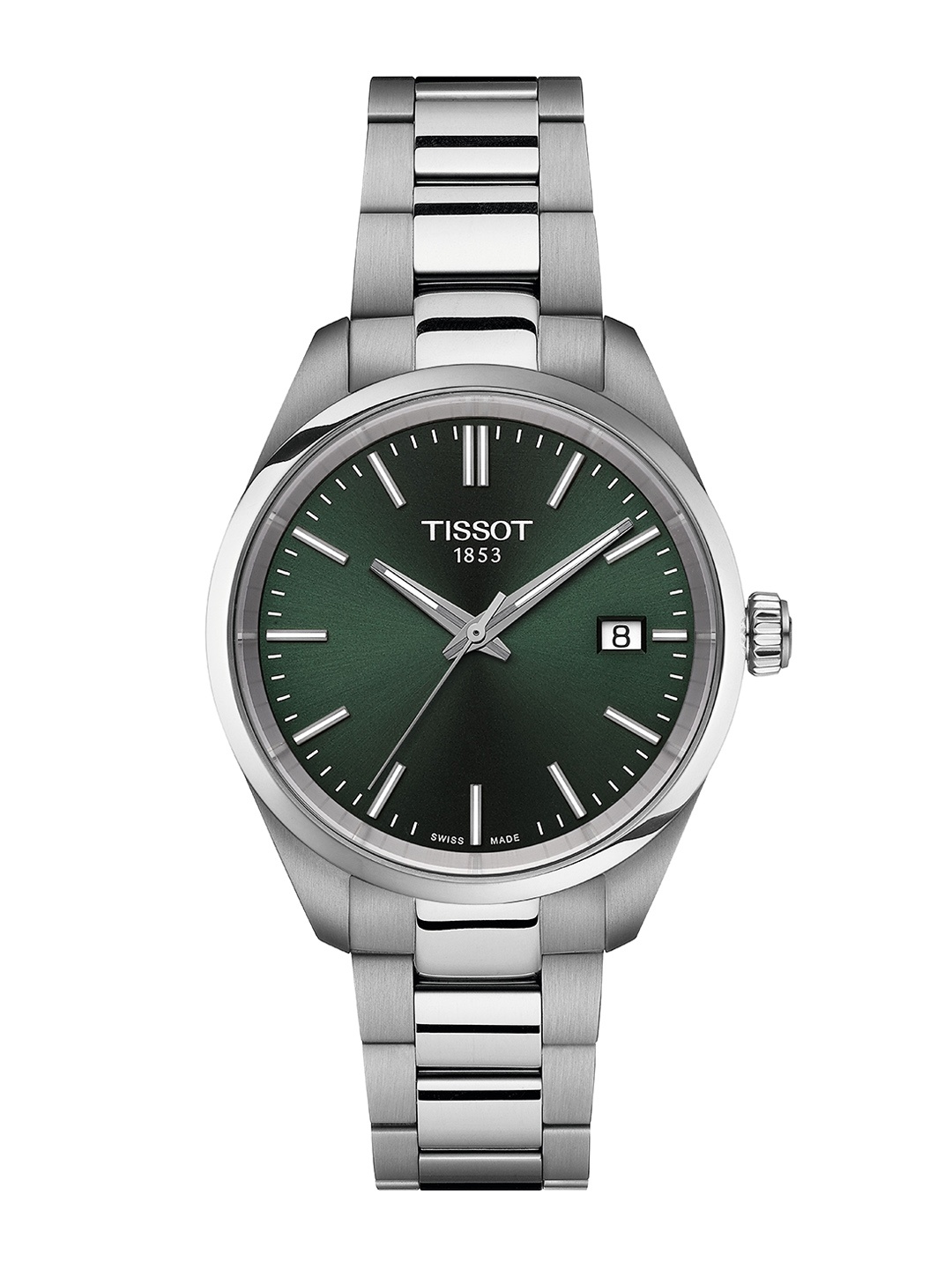 

TISSOT Unisex Dial & Stainless Steel Bracelet Style Straps Analogue Watch T1502101109100, Green