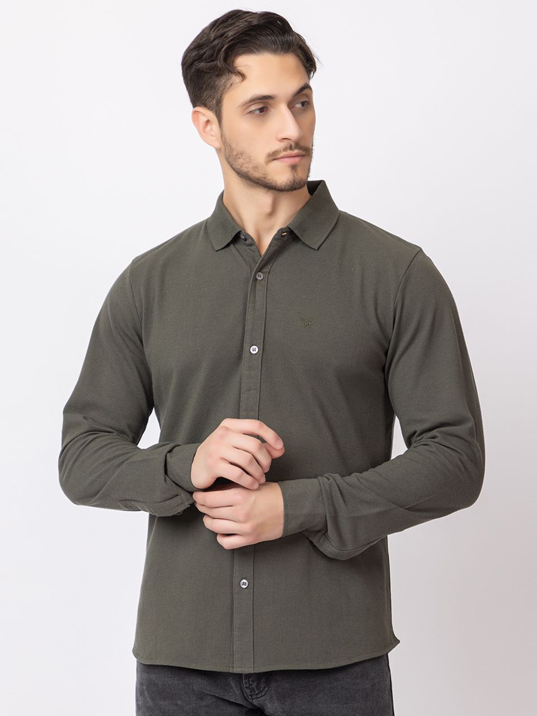 

ARIIX Men Opaque Casual Shirt, Olive
