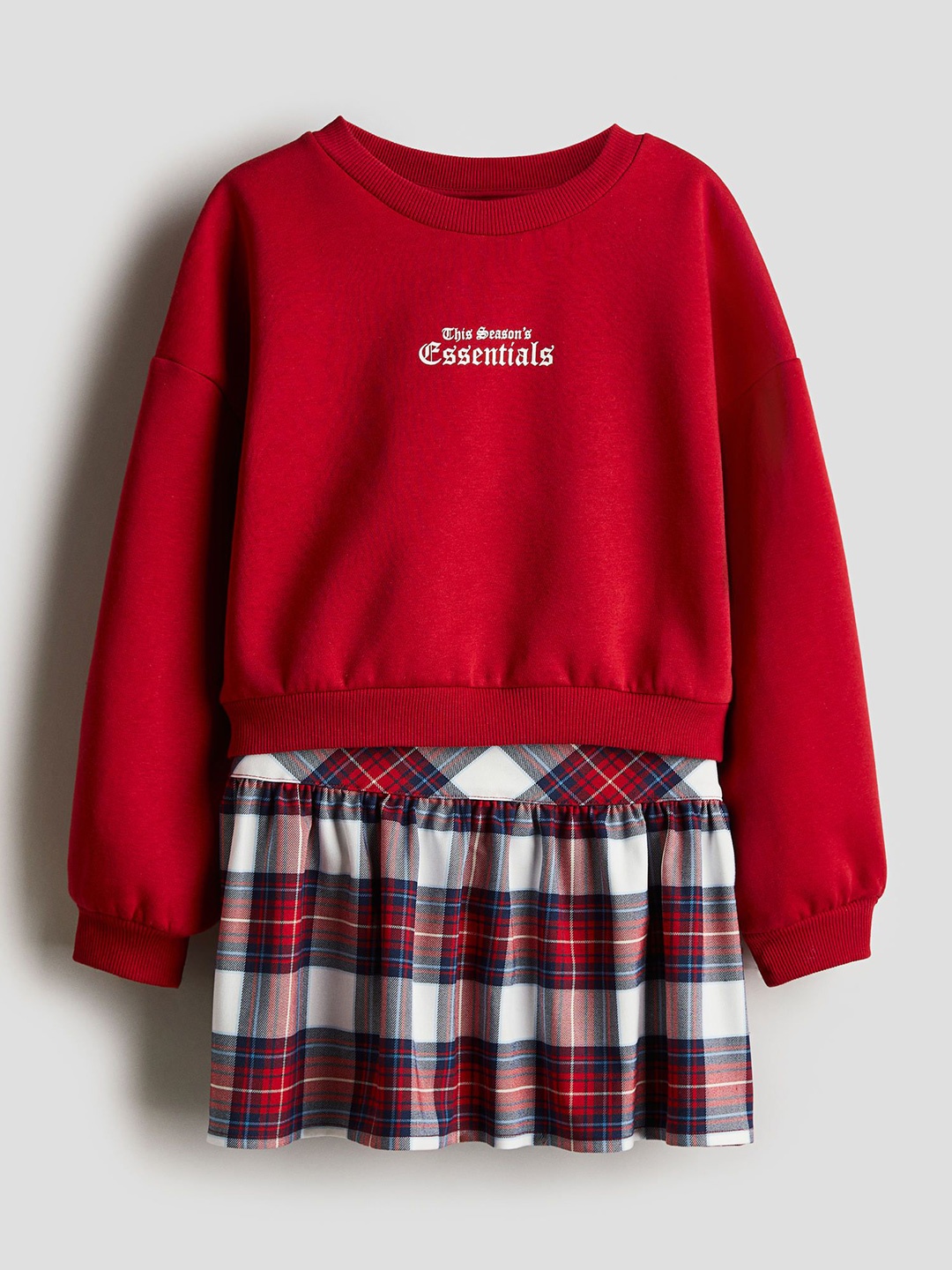 

H&M 2-Pcs Sweatshirt & Skirt Set, Red