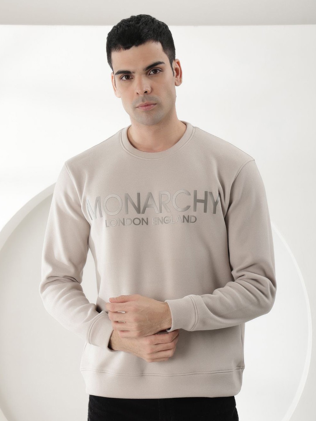 

COBB Men Printed Sweatshirt, Grey