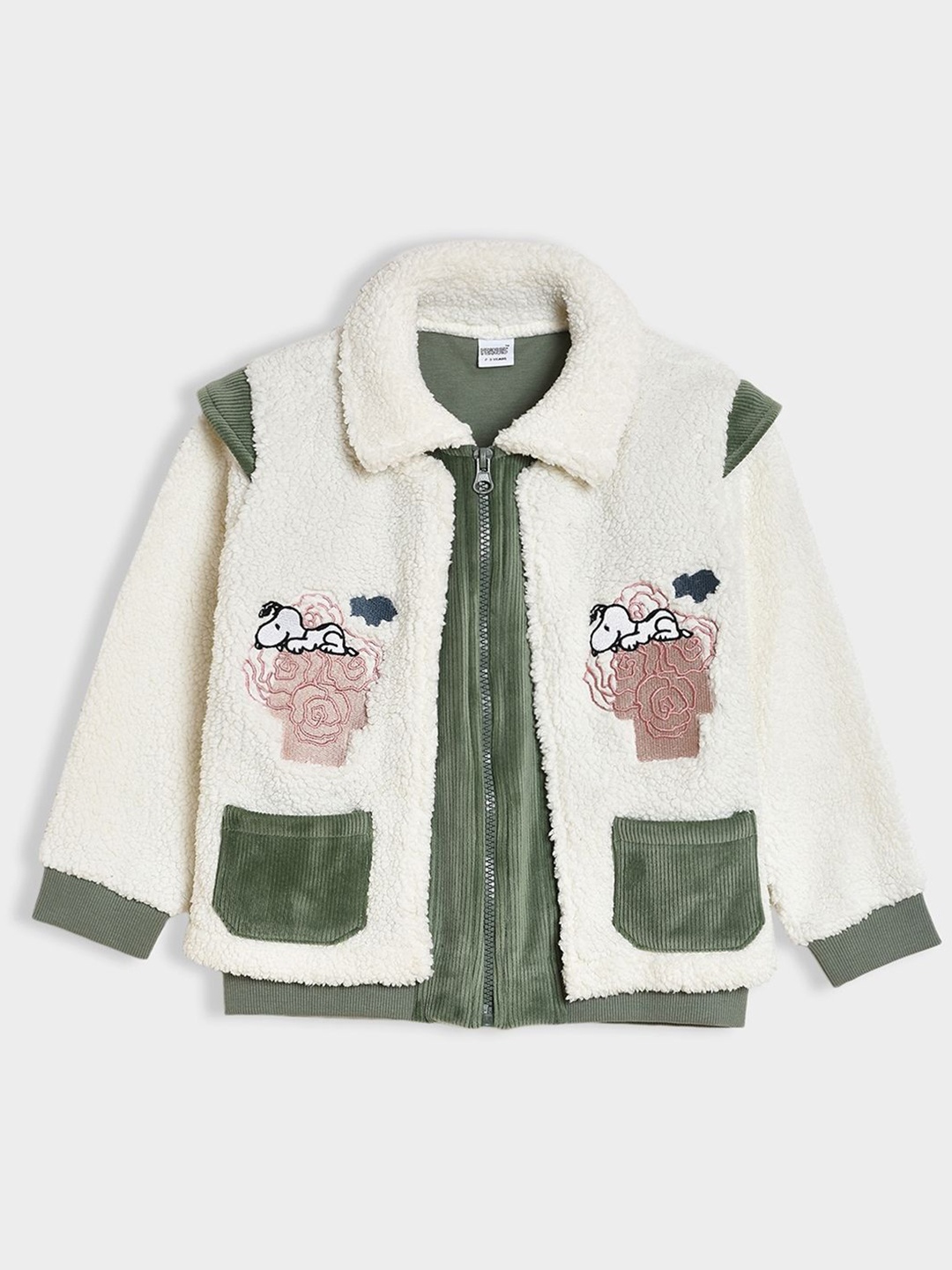 

MiArcus Peanuts Snoopy Embroidered Jacket, White
