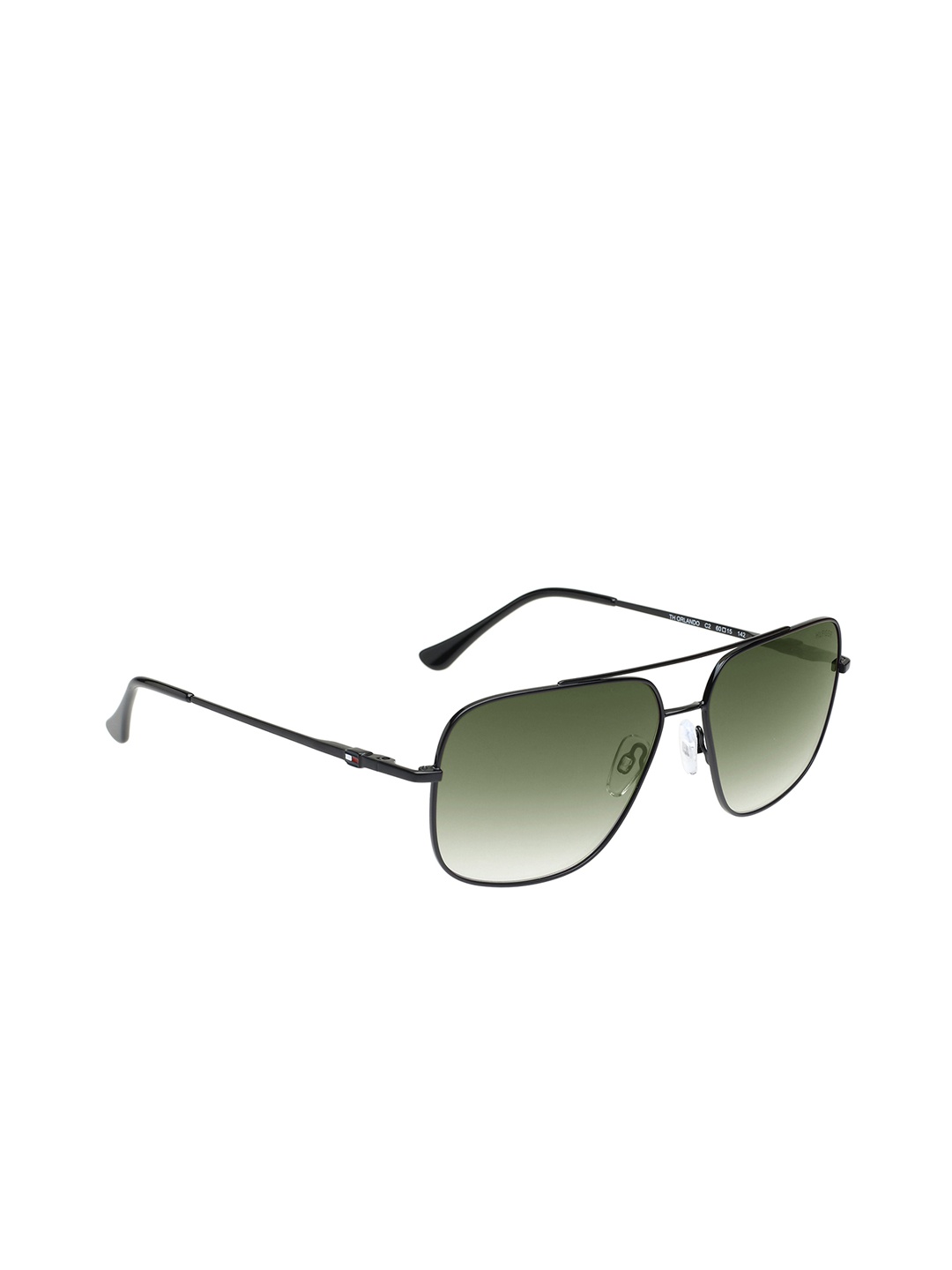 

Tommy Hilfiger Men Full Rim Square Sunglasses with UV Protected Lens TH ORLANDO C2 60 S, Green