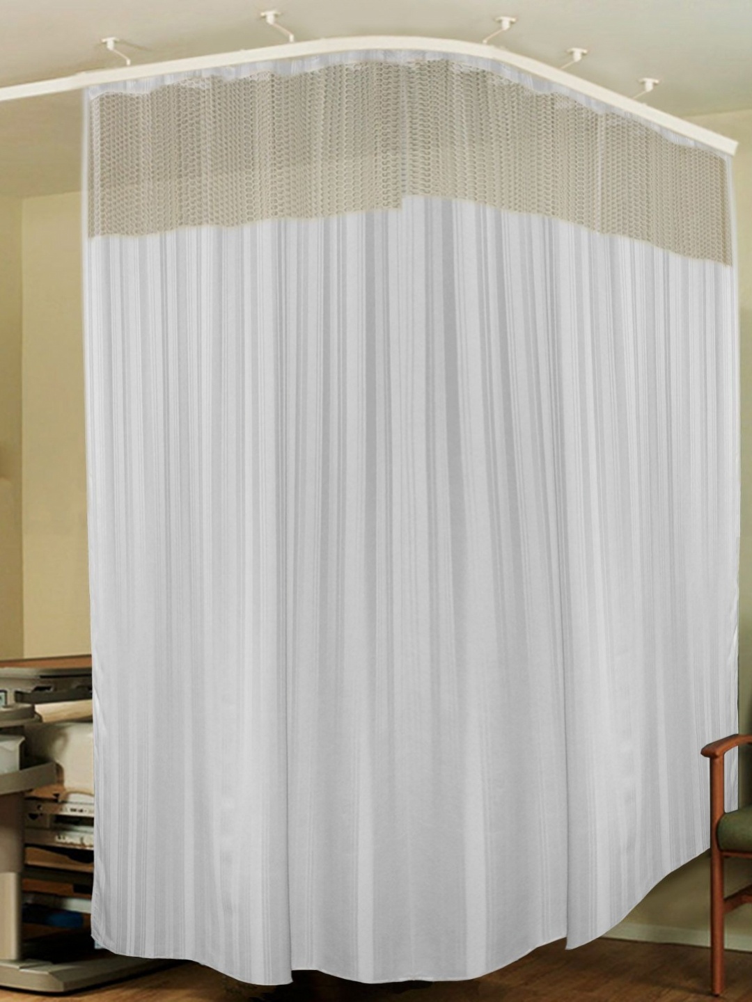 

Lushomes White Long Door Curtain