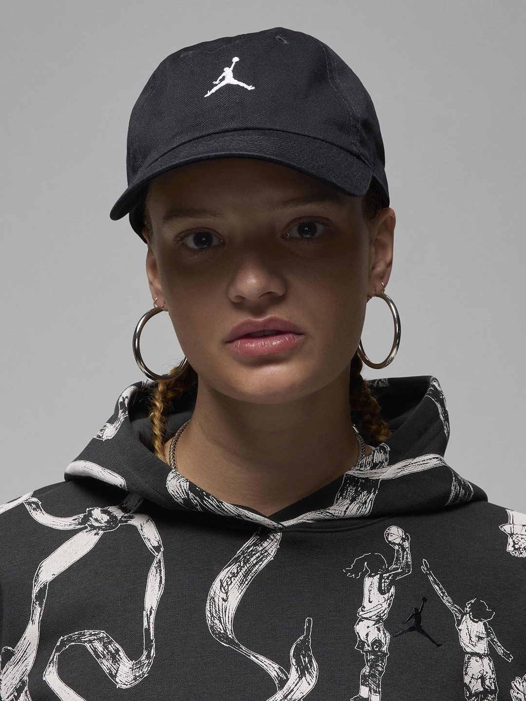 

Nike Unisex Jordan Club Cotton Unstructured Curved-Bill Cap, Black