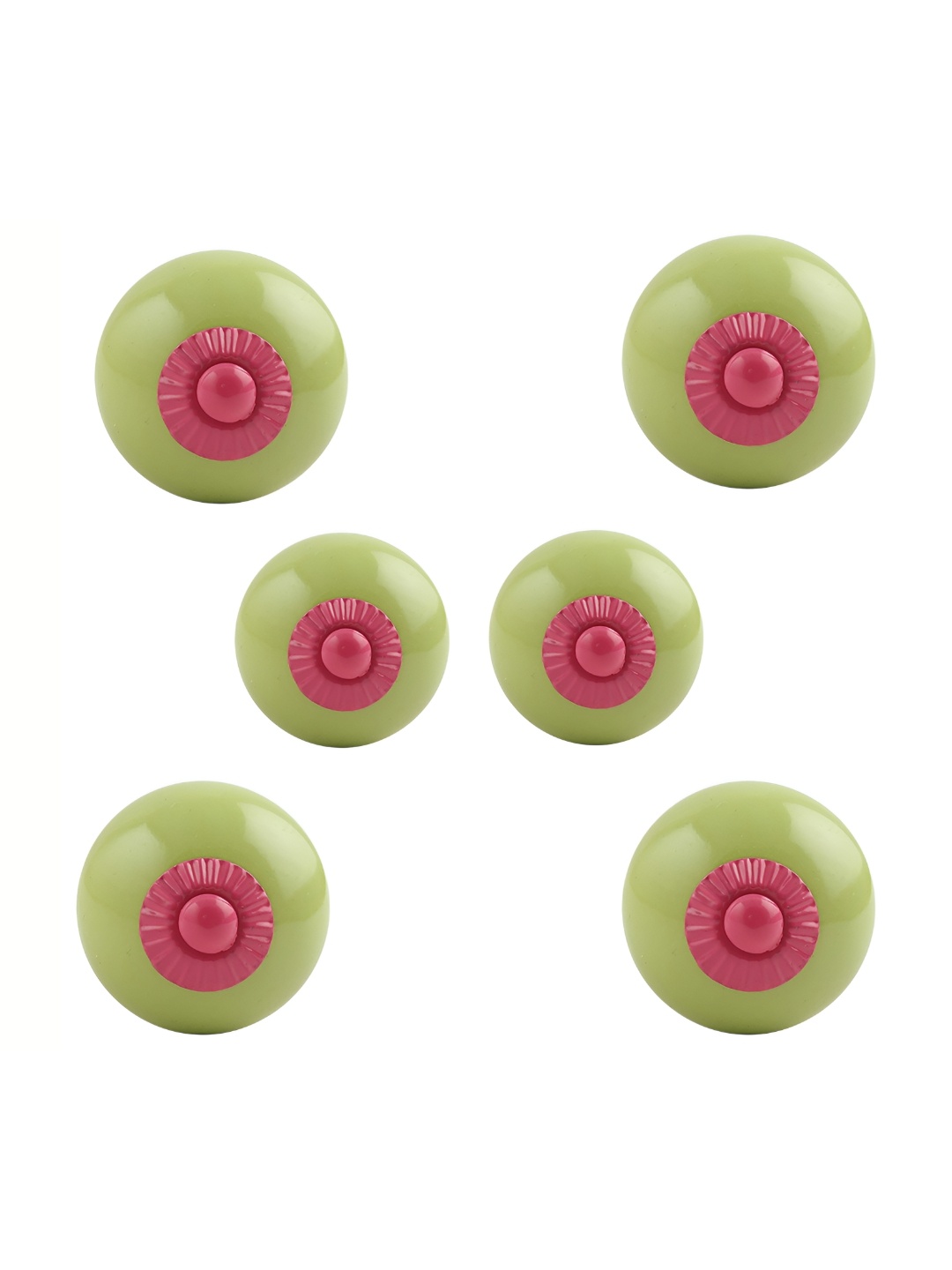 

Indianshelf 6-Pcs Green Ceramic Round Knobs