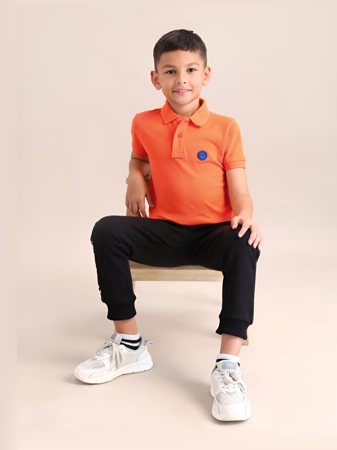 

U.S. Polo Assn. Kids Boys Brand Logo Polo Collar T-shirt, Orange