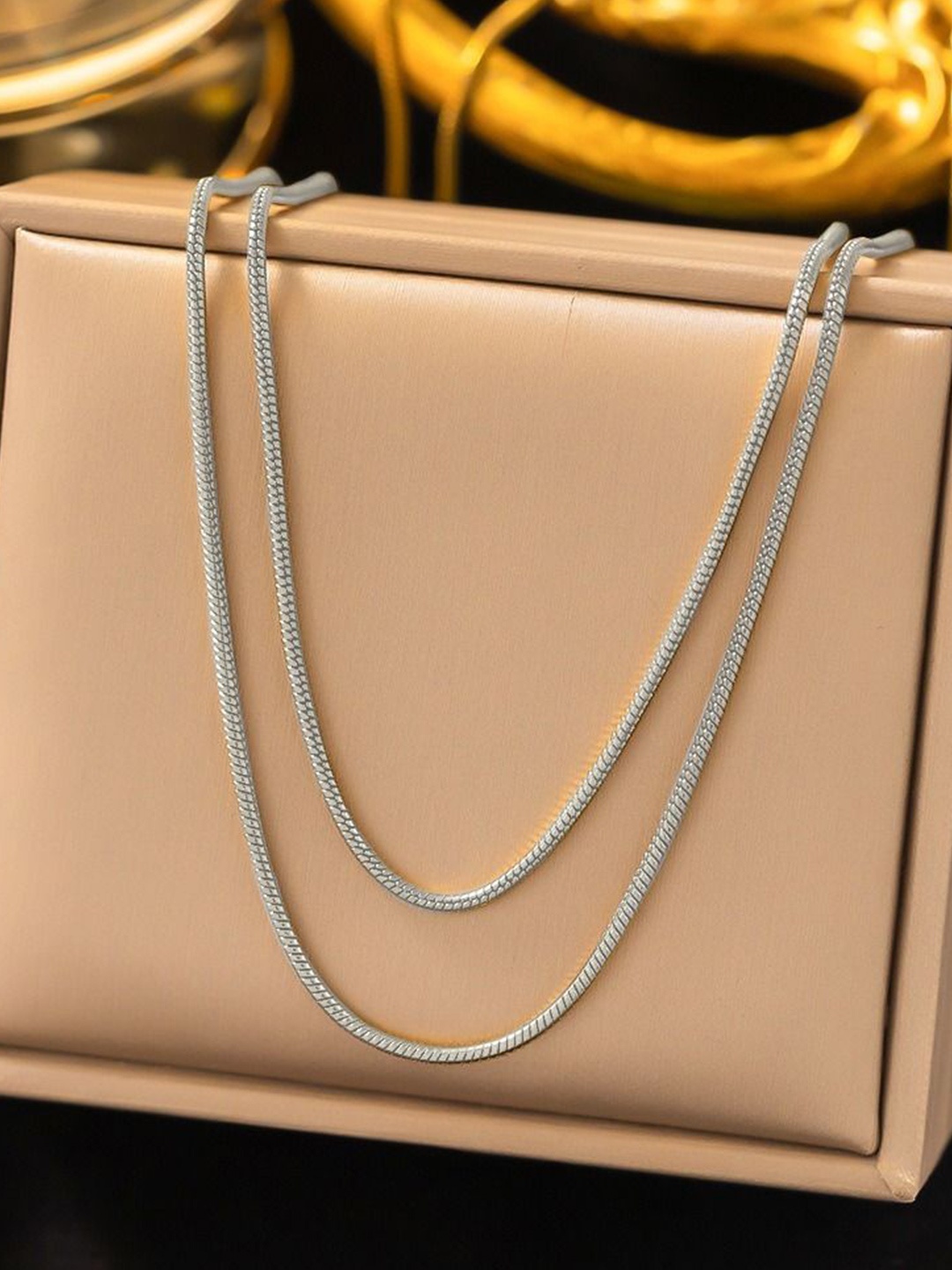 

MYKI Silver-Plated Aesthetic Stainless Steel Minimal Chain