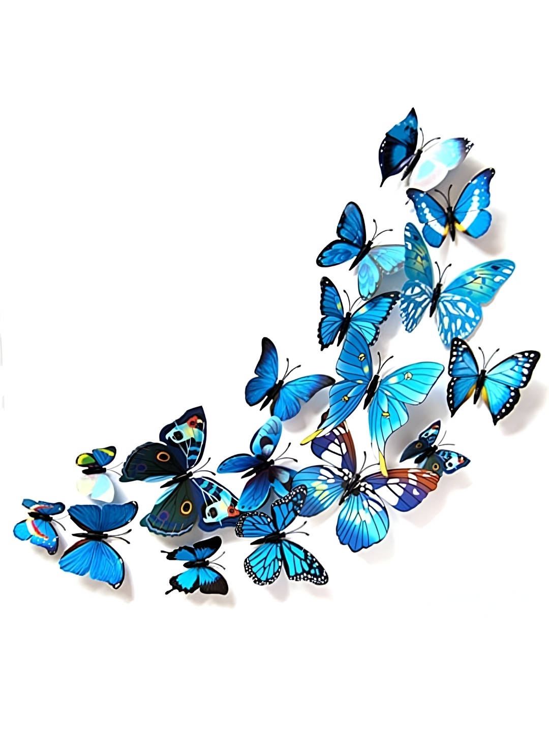 

Asian royal Blue & Black 17 Pieces Butterfly Wall Stickers