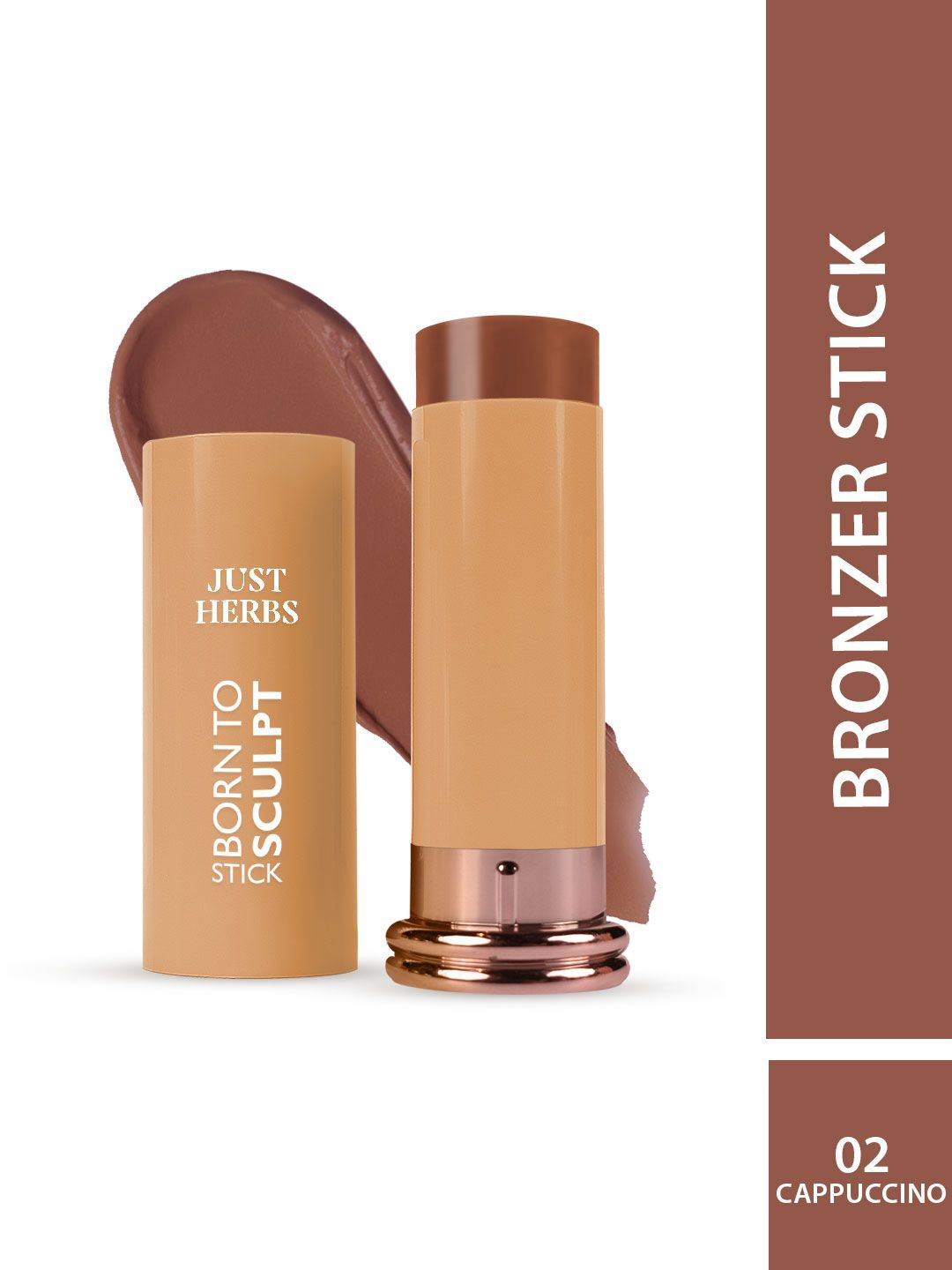 

Just Herbs Born To Sculpt Super Hydrating Bronzer Stick with Shea - 14 g - Cappuccino 02, Brown