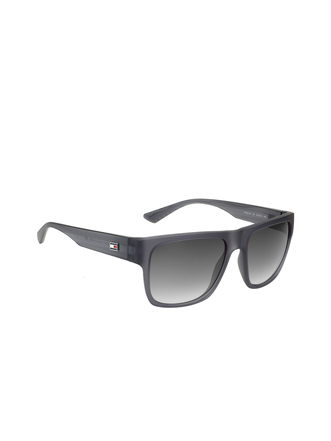 

Tommy Hilfiger Men Full Rim Square Sunglasses with UV Protected Lens -TH ELVIN C4 57 S, Grey