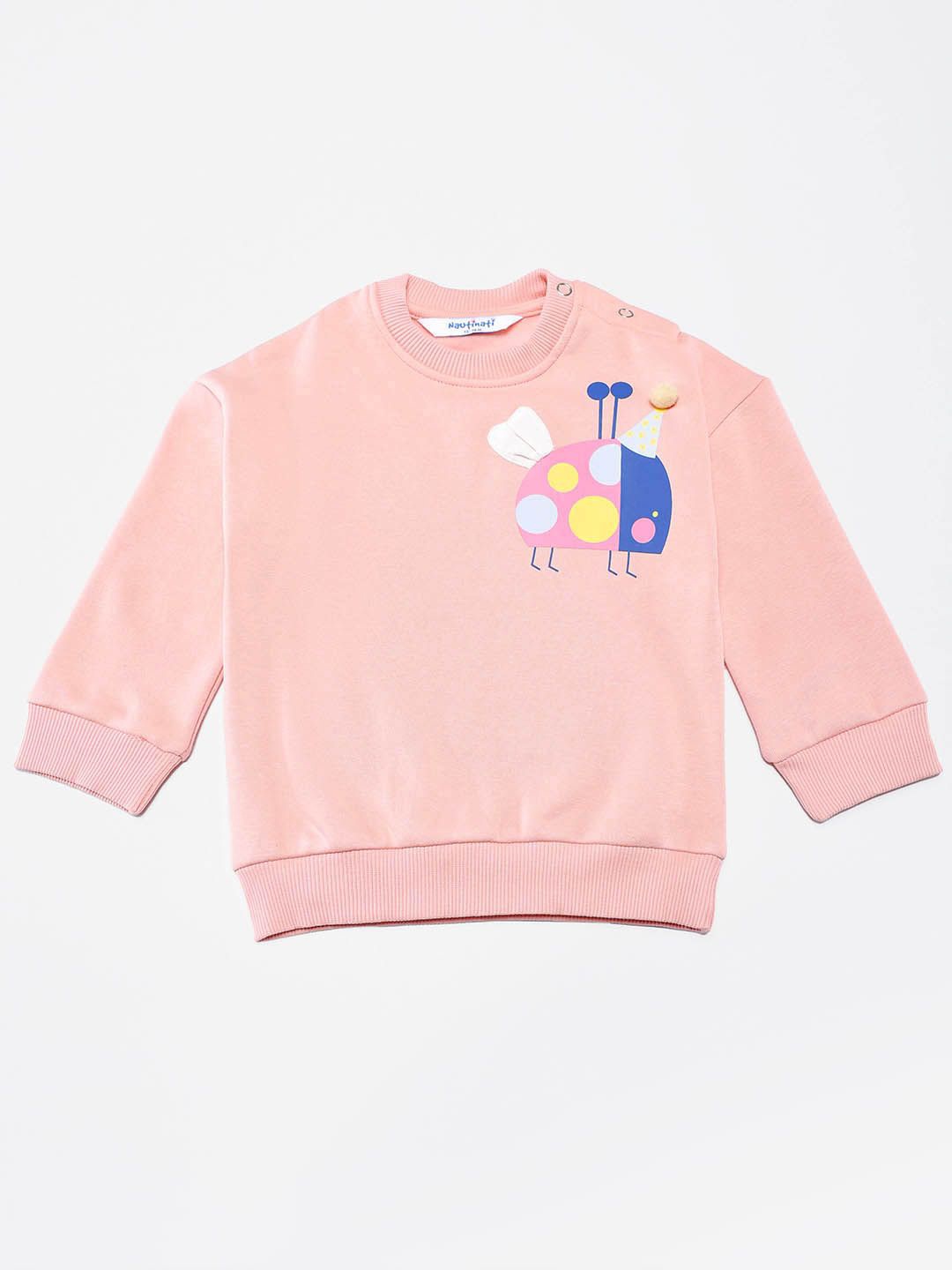 

Nauti Nati Kids Printed Antimicrobial Pullover Sweatshirt, Peach