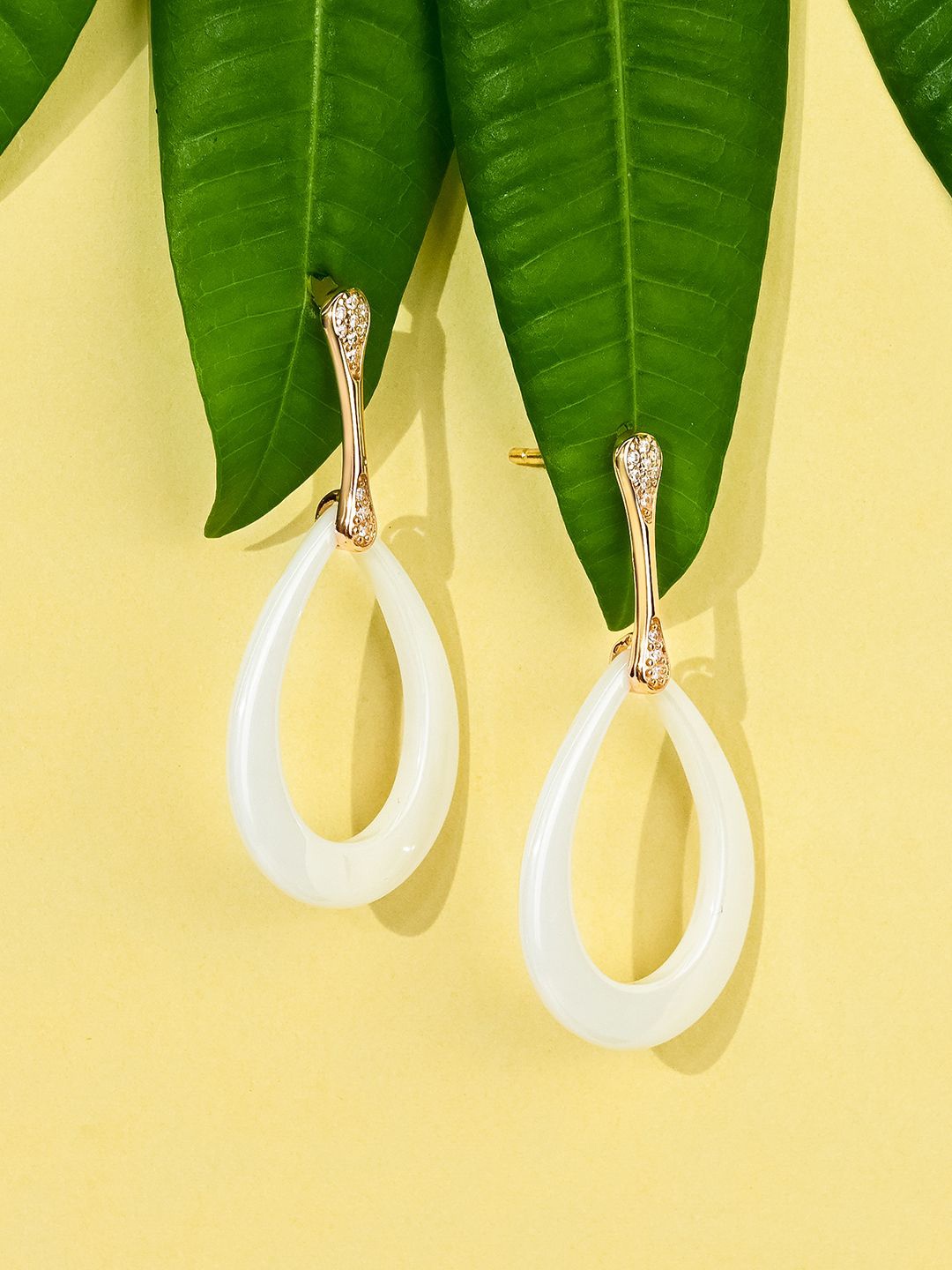

TOUCH925 Contemporary Drop Earrings, Rose gold