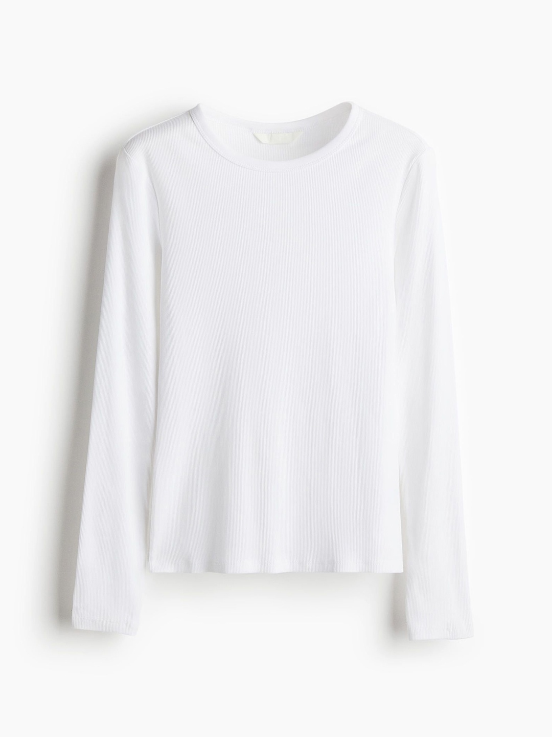 

H&M Women Cotton Ribbed Top, White